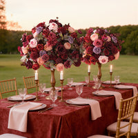 A9058 Burgundy Rose Table Centerpieces Flower Ball Wedding Reception Decor
