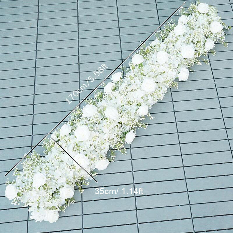 A5411 A7672 A7452 A7669 White Rose Wedding Arch Flower Row