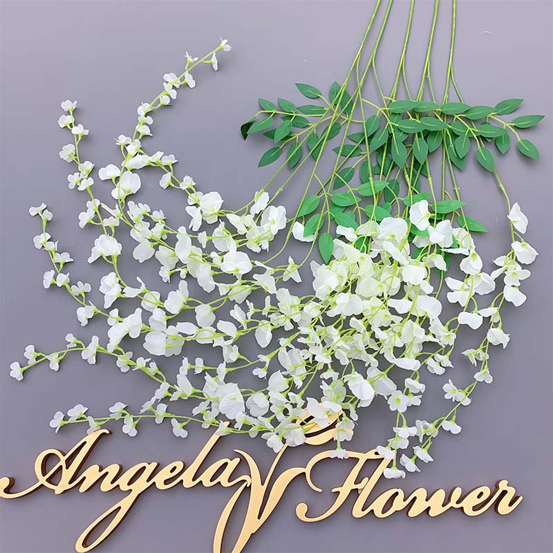 ANERAページ 50pcs/lot Artificial Cherry Blossom Wisteria Home Wedding Floral