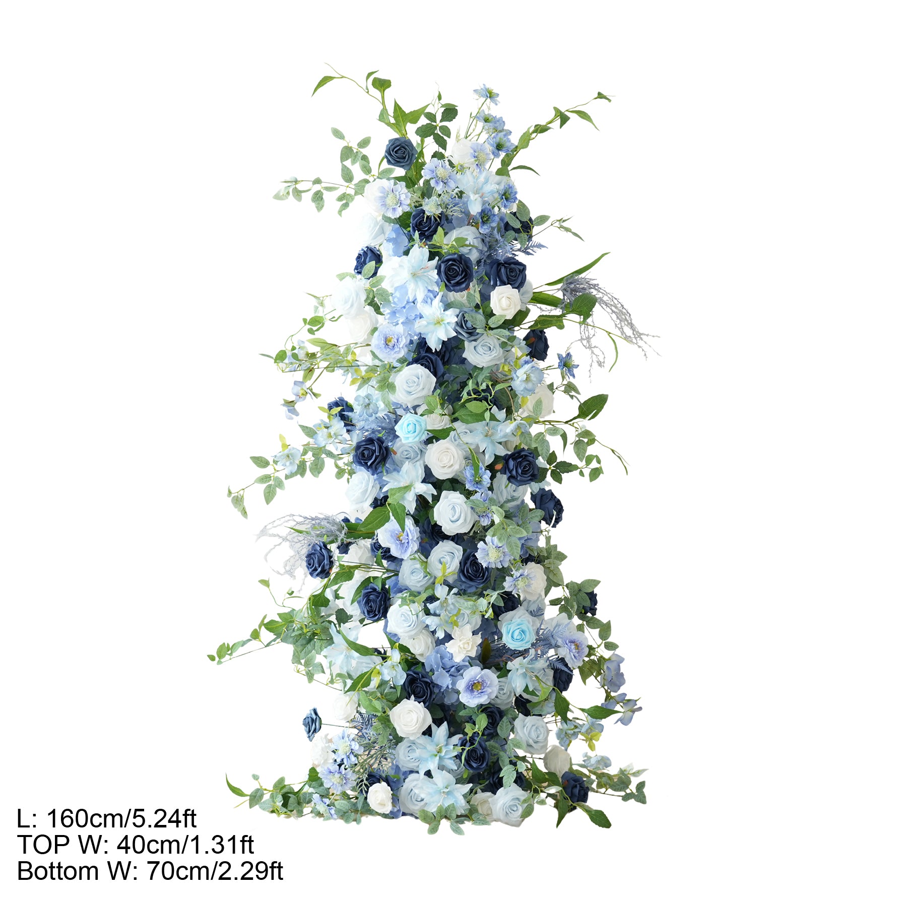 A9076 Blue Greenery Floral Row Table Centerpiece Ball Floor flower