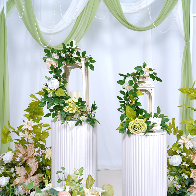 A863917 Champagne White Series With Greenery Plants Vine Flower