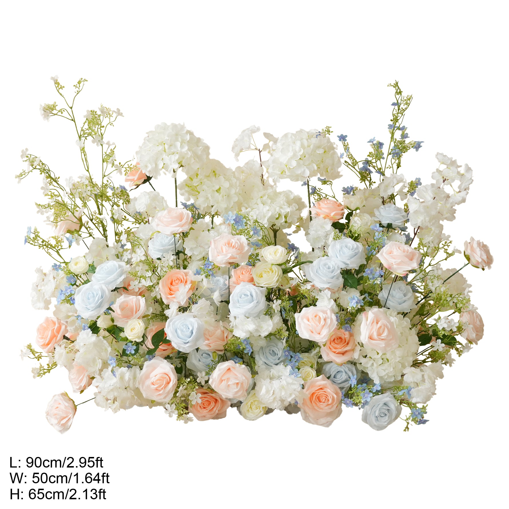A9052 Blue Pink Cherry Bloosom Rose Wedding Arch Decor Floral