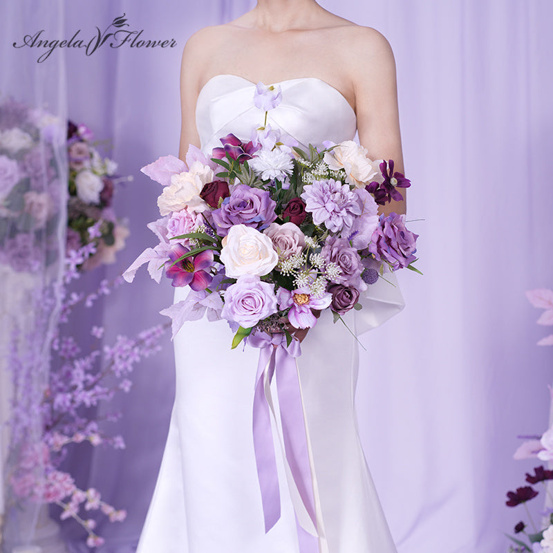 Angela Flower Purple Series Hand Bouquet Wedding Floral