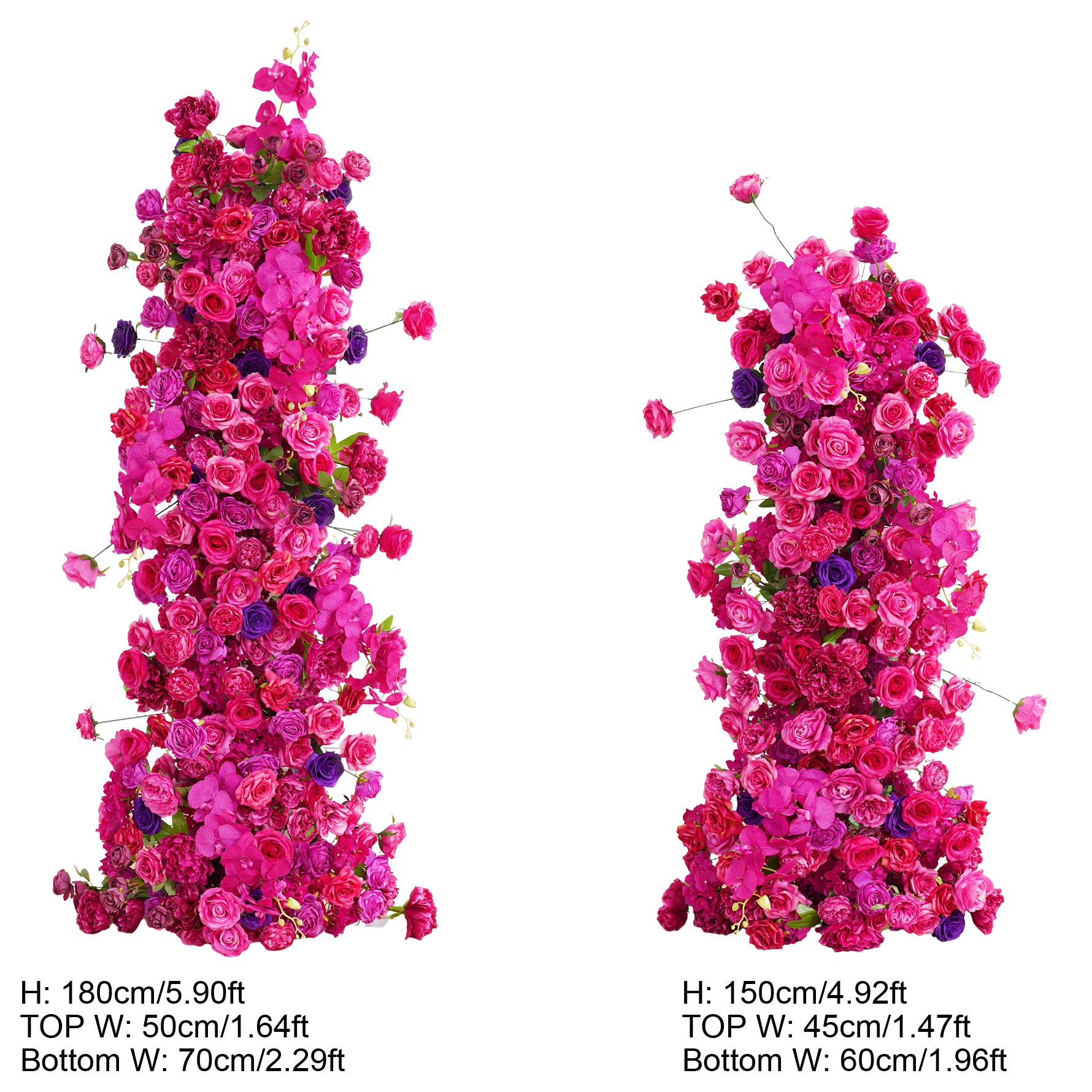 Luxury 5D Red Pink Rose Hydrangea Orchid Wedding Backdrop Floral