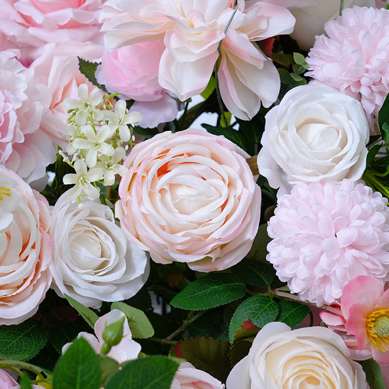 A8700 Pink Rose Peony Greenery Floral Arrangement – Angela Flower