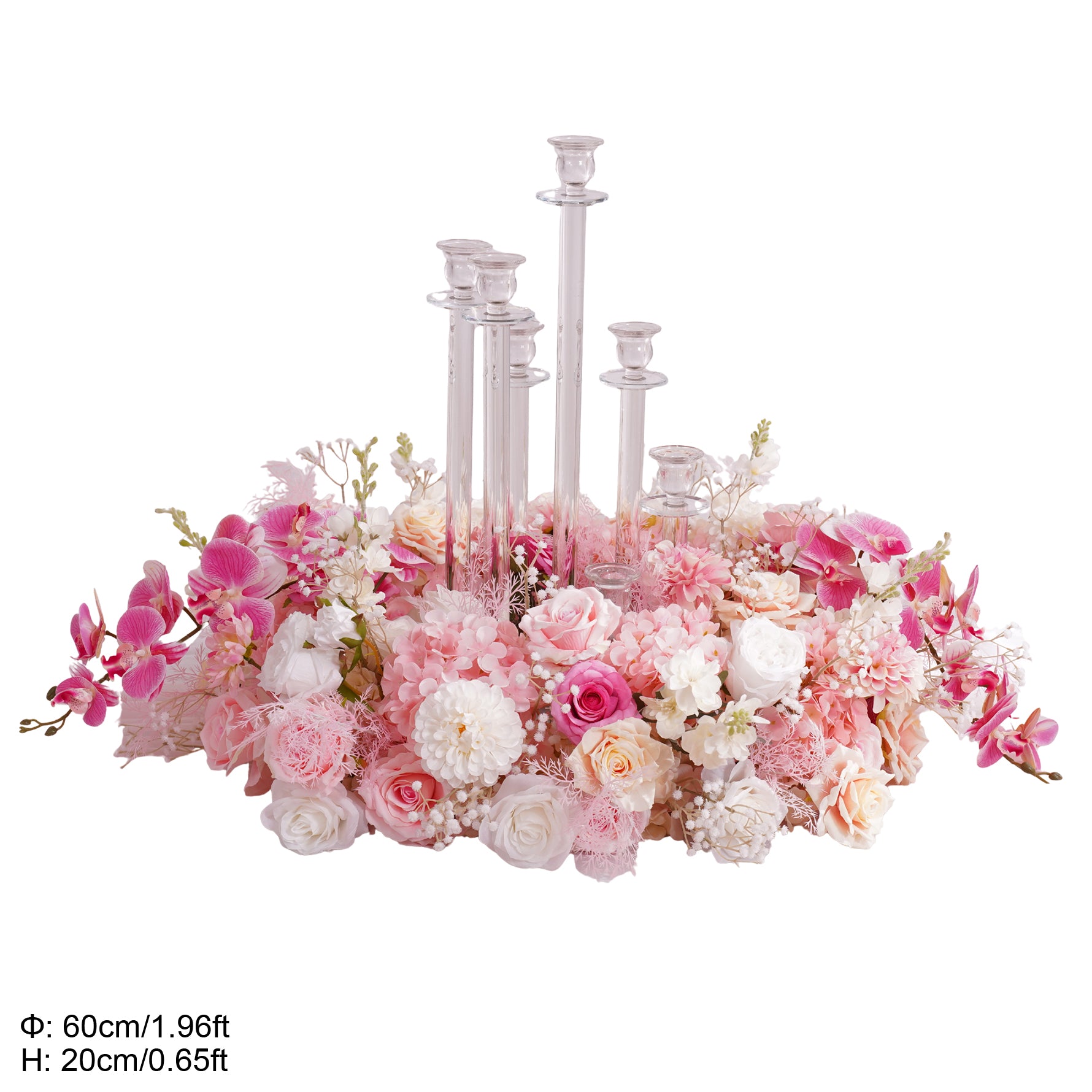 Pink Wedding Floral Arrangement Backdrop Horn Arch Frame Floor