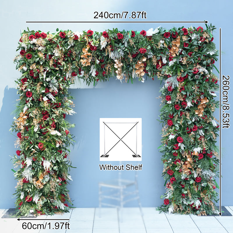 はな A8777 Christmas Flower Row Cloth Base Decor Wedding Backdrop