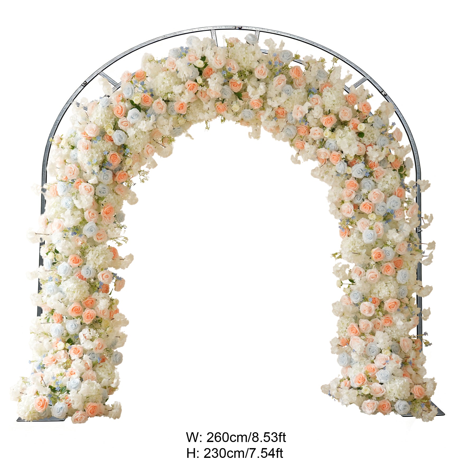 A9052 Blue Pink Cherry Bloosom Rose Wedding Arch Decor Floral