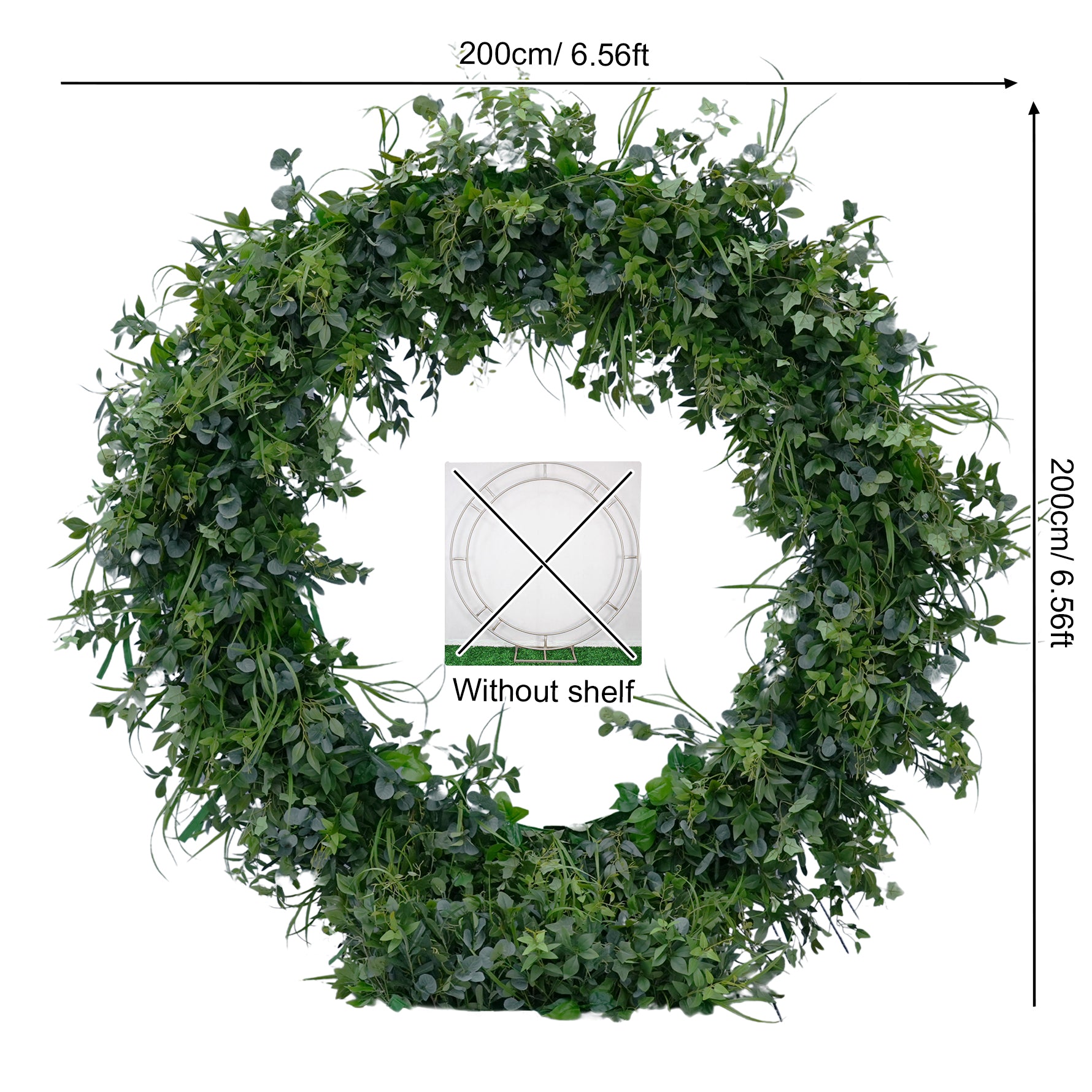 A8952 White Greenery Flower Row Cloth Base Wedding Background