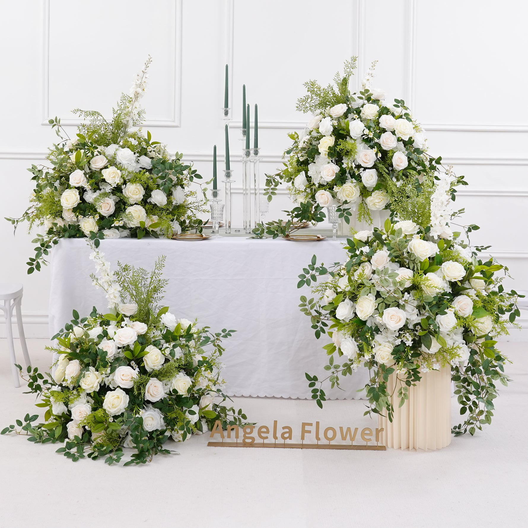 なな table flower arrange Head table flower arrangement 2-3 feet - 2-3英尺新鲜主桌花