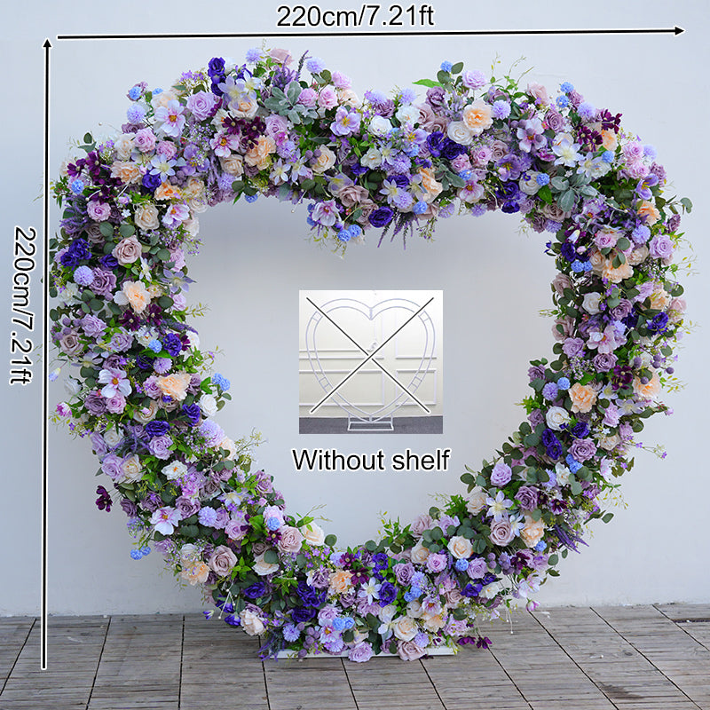 A865324 Purple Series With Greenery Wedding Backdrop Frame Decor