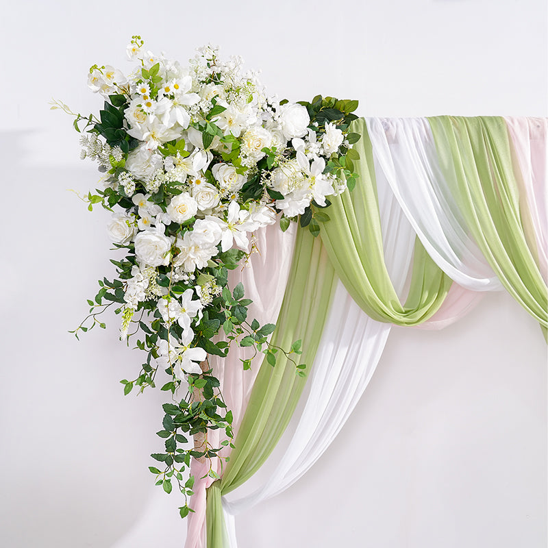 Angela Flower Black Burgundy Plam Mist Grass Hang Flower Row