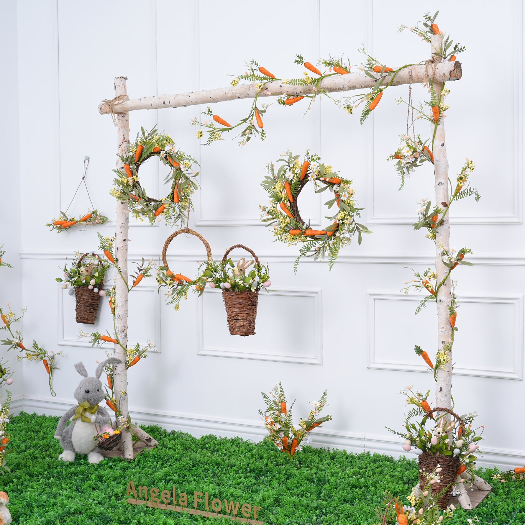 A2094 Carrot Flower Arrangement Series Wreath Plant Vine Flower