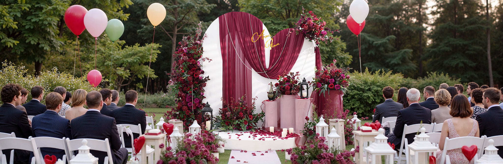 エンジェル　花台 Wedding Flower decoration, Flower wall, Table Flower Centerpiece