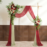 A9060 Artificial Red White Greenery Hanging Flower Wedding Ceremony Party Decor