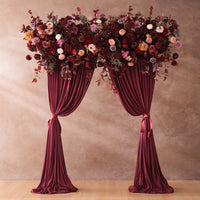 A9058 Burgundy Artificial Rose Peony Hanging Flower Row Wedding Backdrop Supplies
