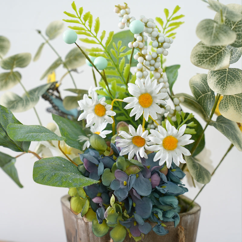A209544 1.08ft Artificial Mix Flowers Butterfly Plants Bonsai Home