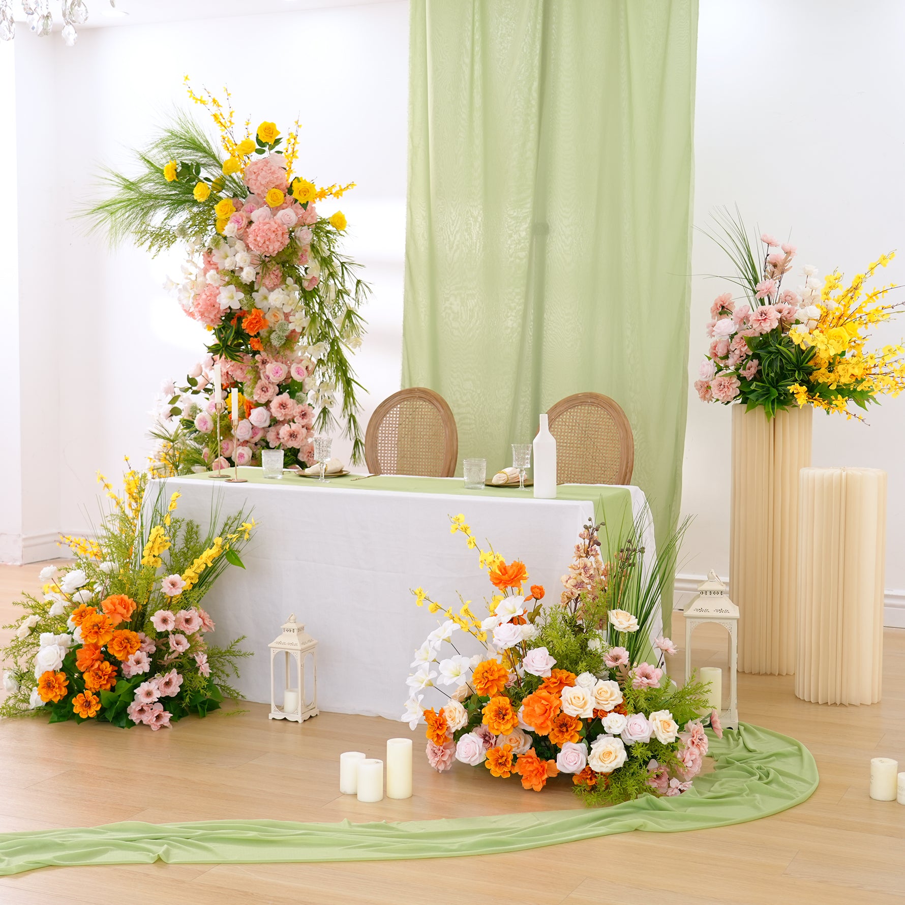 A8874 Colorful Floral Arrangement Floor Flower Wedding KT Board