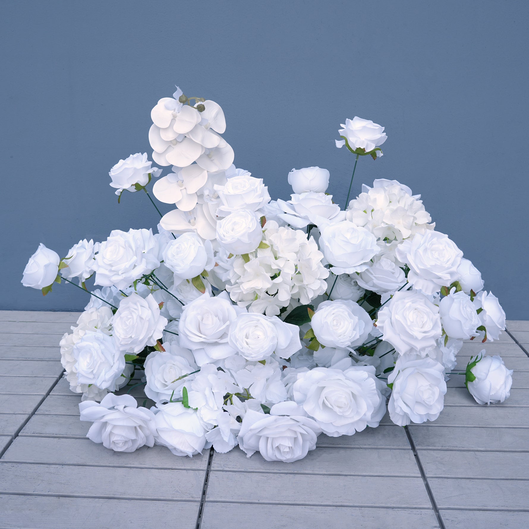 A875603 Pure White Floor Flower Row Decoration Wedding Event Props