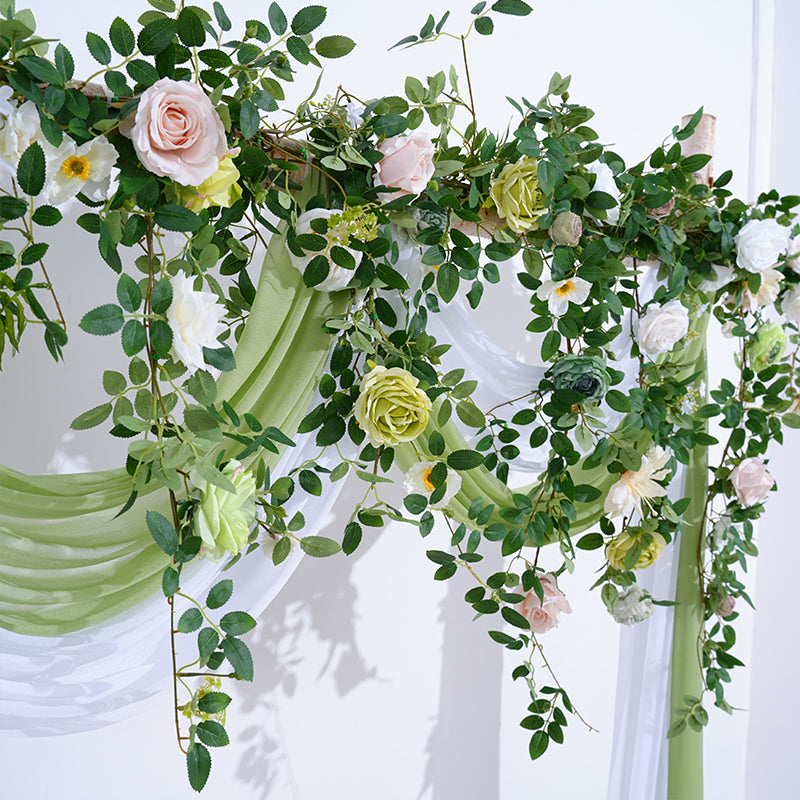 A863913 White Series With Greenery Floral Arrangement Decor