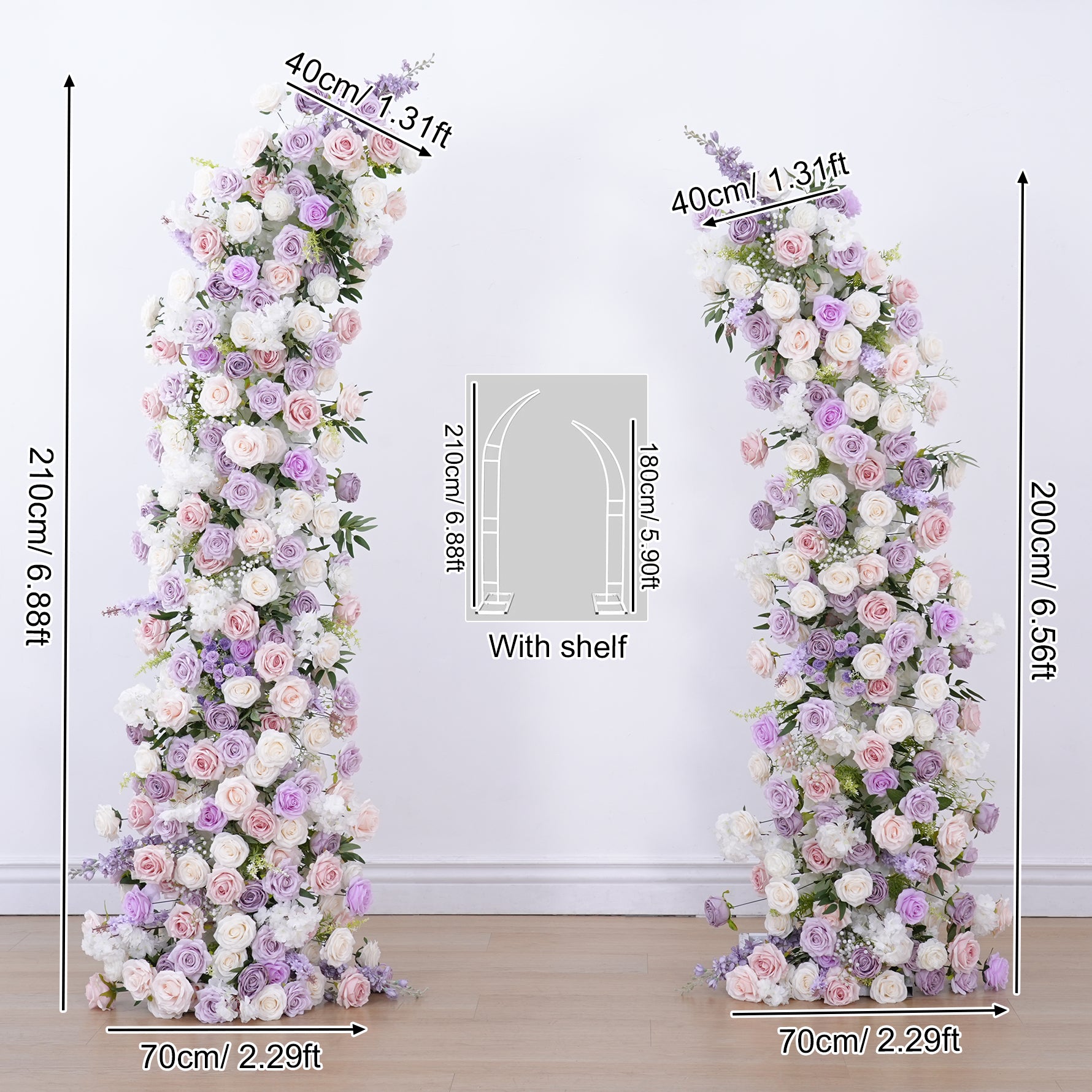 Angela Flower White Pink Rose Hydrangea Floral Arrangement Decor
