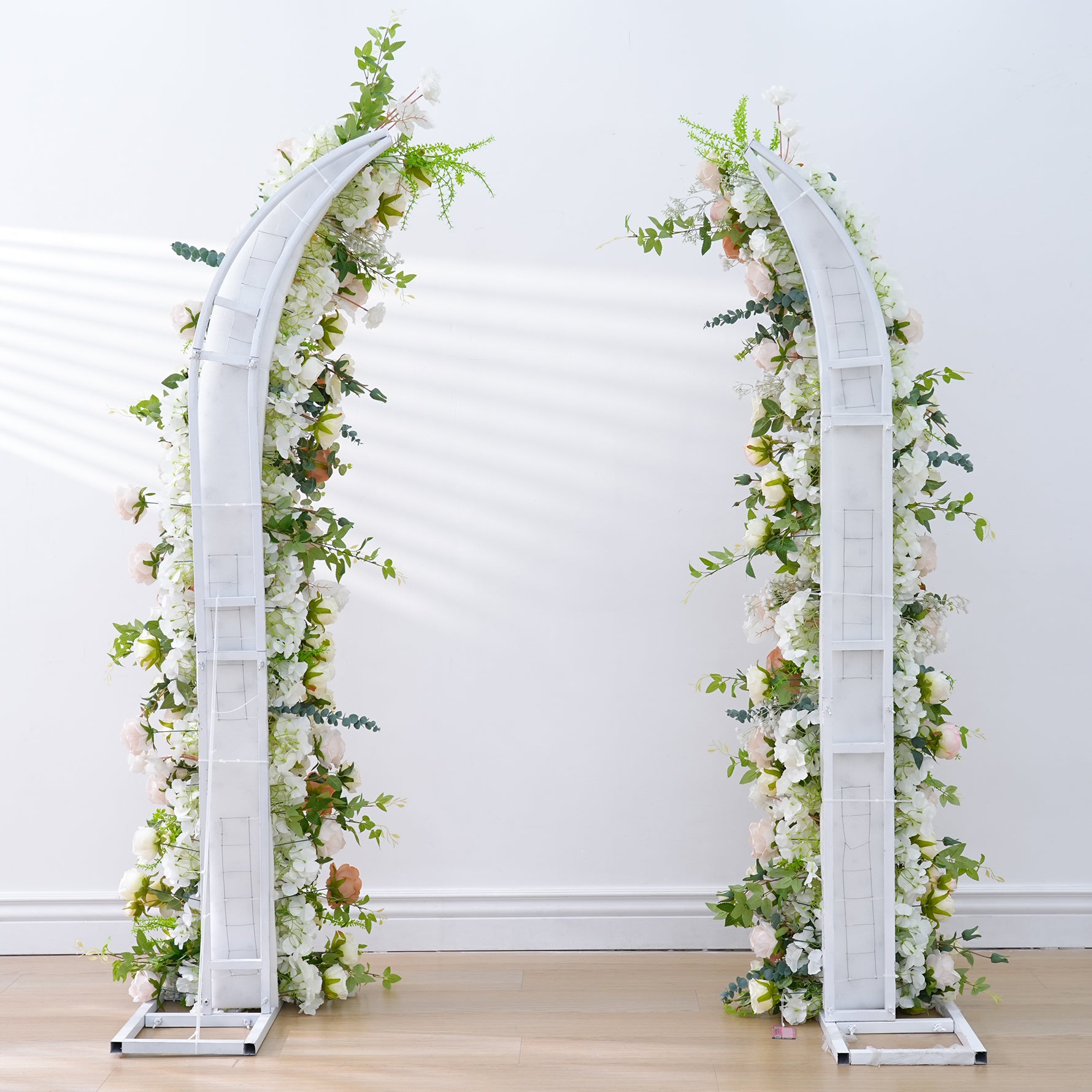Horn Arch White 5D Floral Arrangement Wedding Decor A7044 A8055