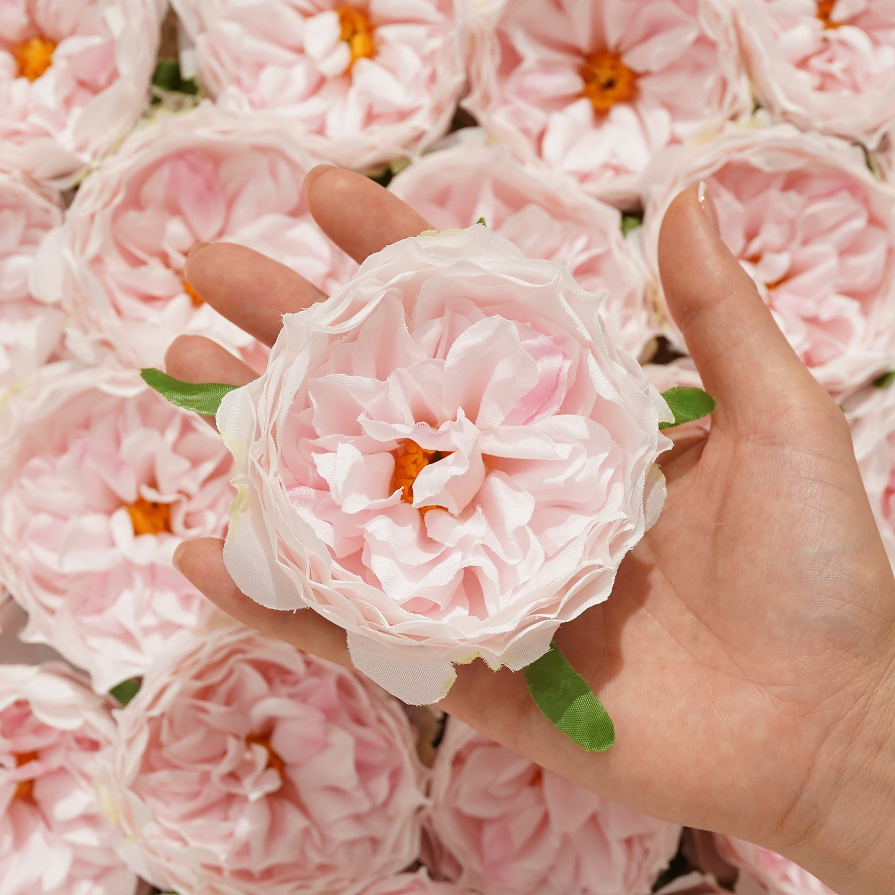 Soft Pink Faux Peony Bloom