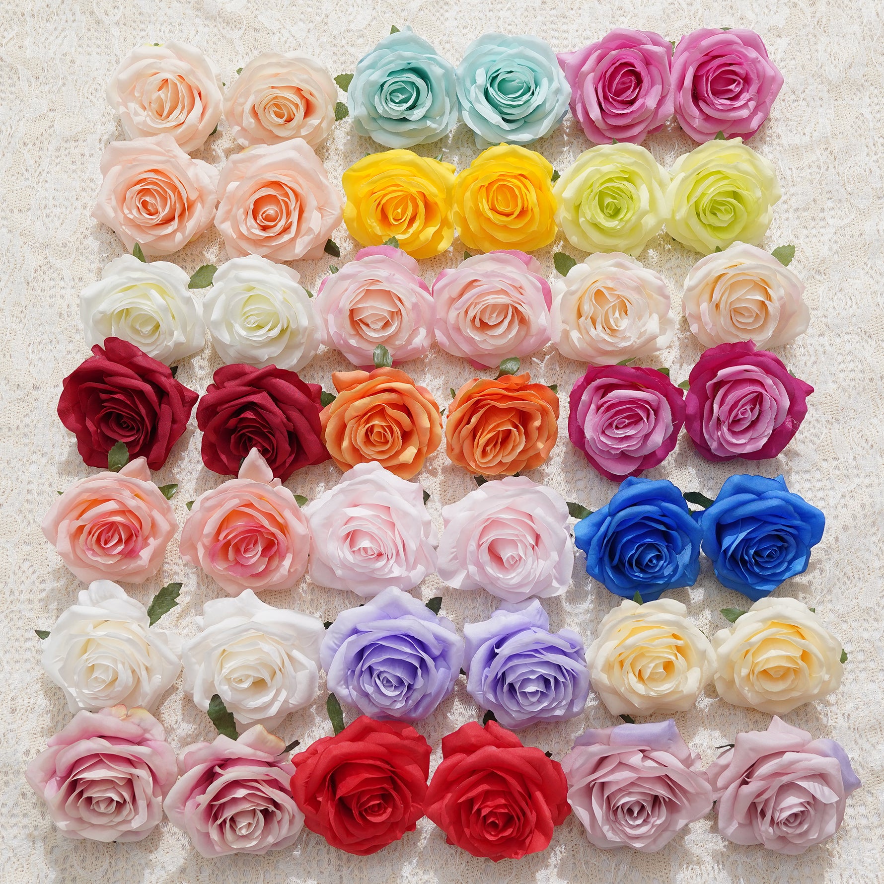 Silk Rose Head for Wedding Flowers