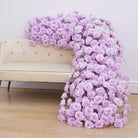 purple cascading wedding flowers for arch