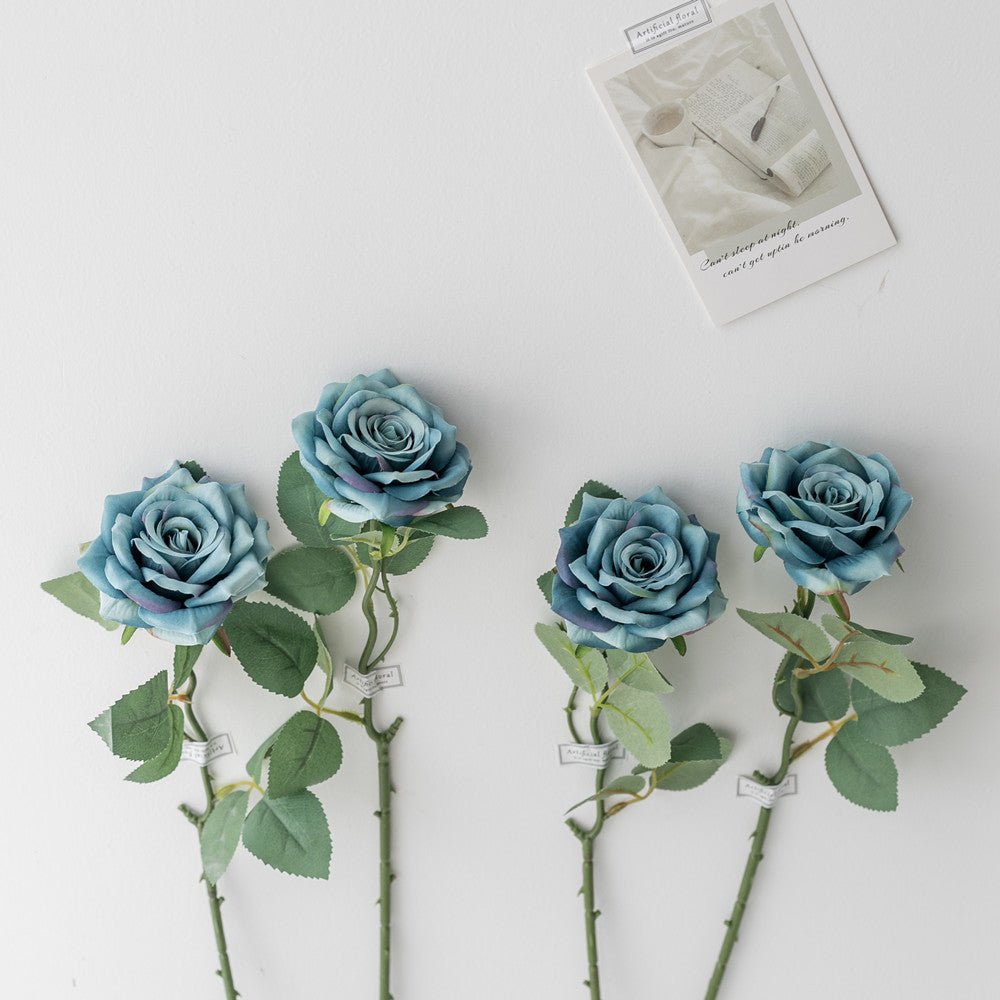 Vintage fake rose silk bloom home table decoration