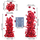 Red rose flower column for banquet