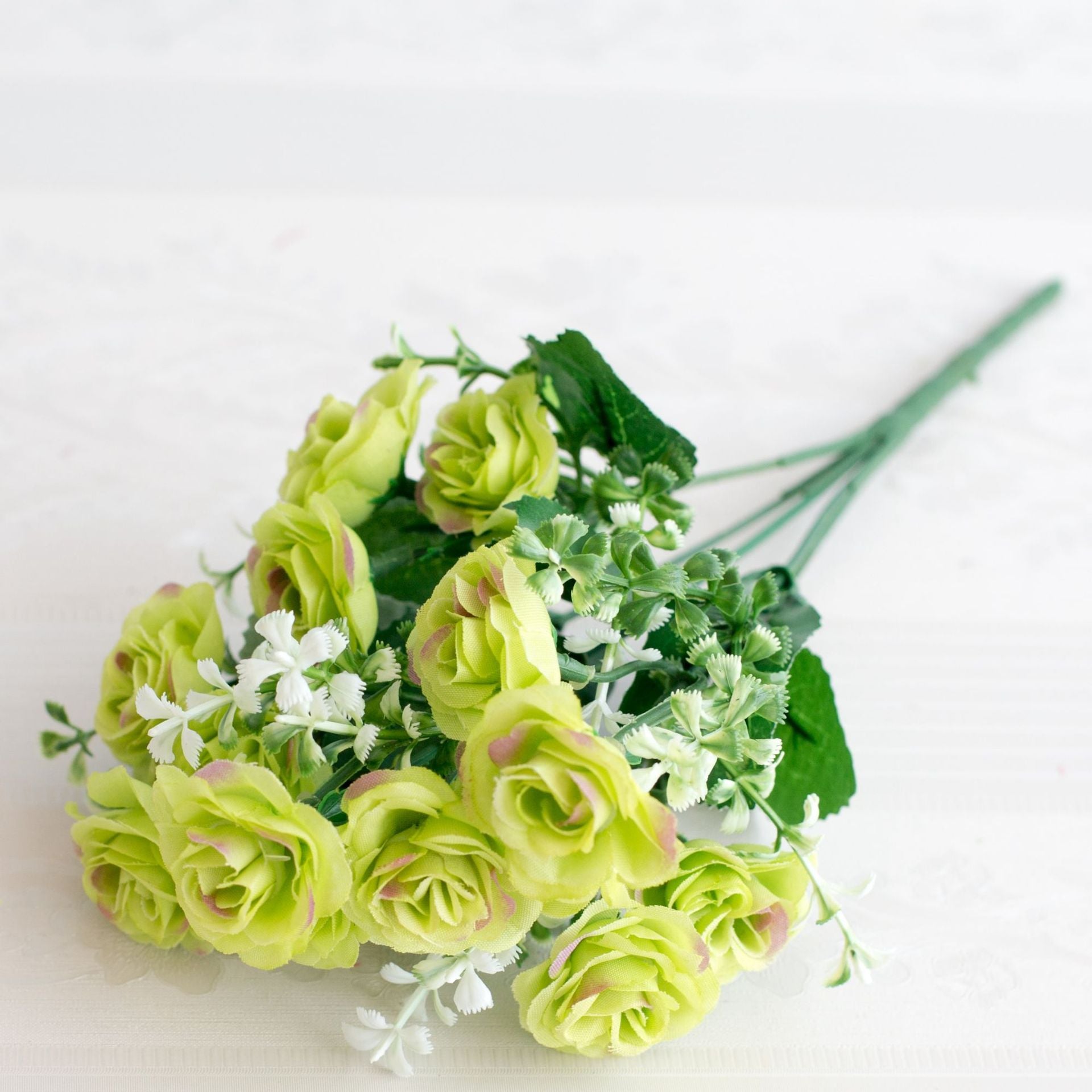 Pastel Blue Silk Rose Bunch Photo Shot