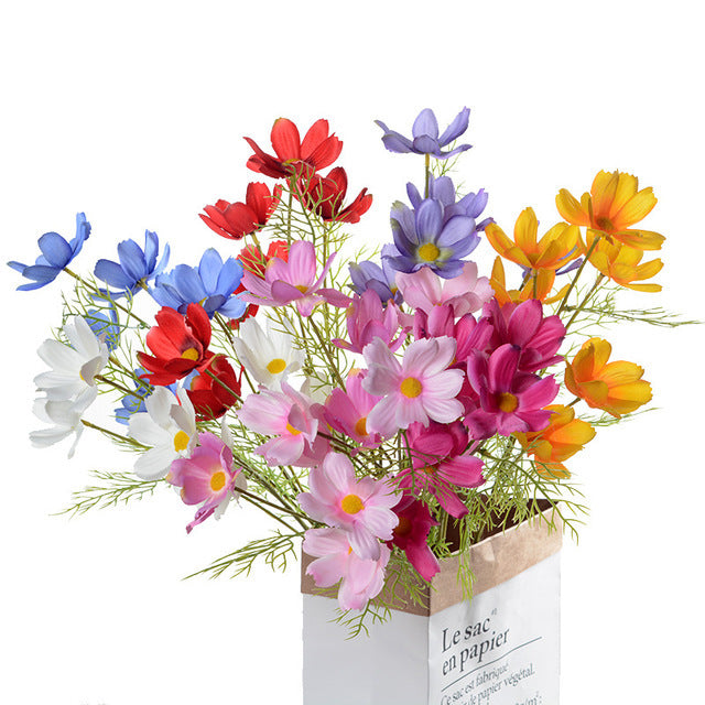 Artificial cosmos wildflower outdoor wedding decor