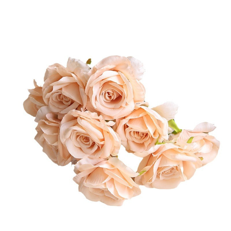 Dusty pink artificial rose bunch wedding decor