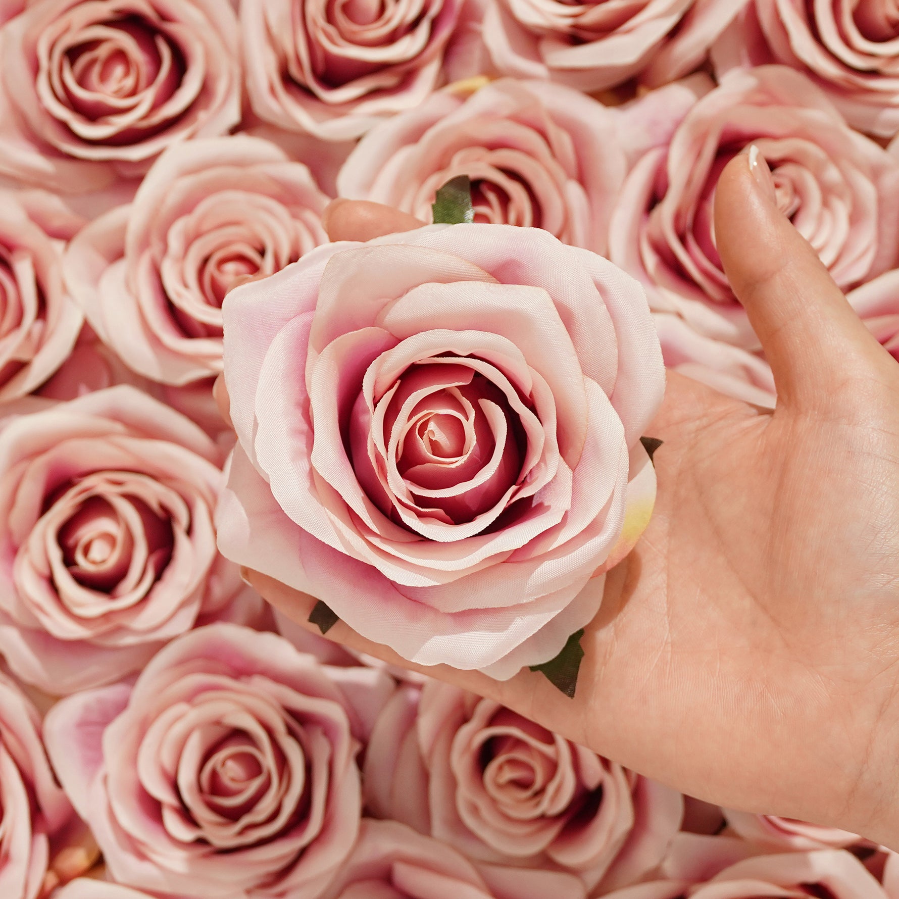 Silk Rose Flower Head