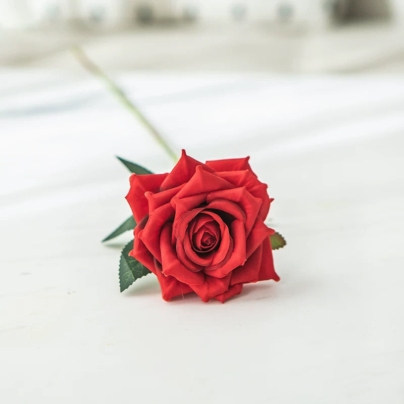 Mixed Color Silk Rose Flat Lay Wedding