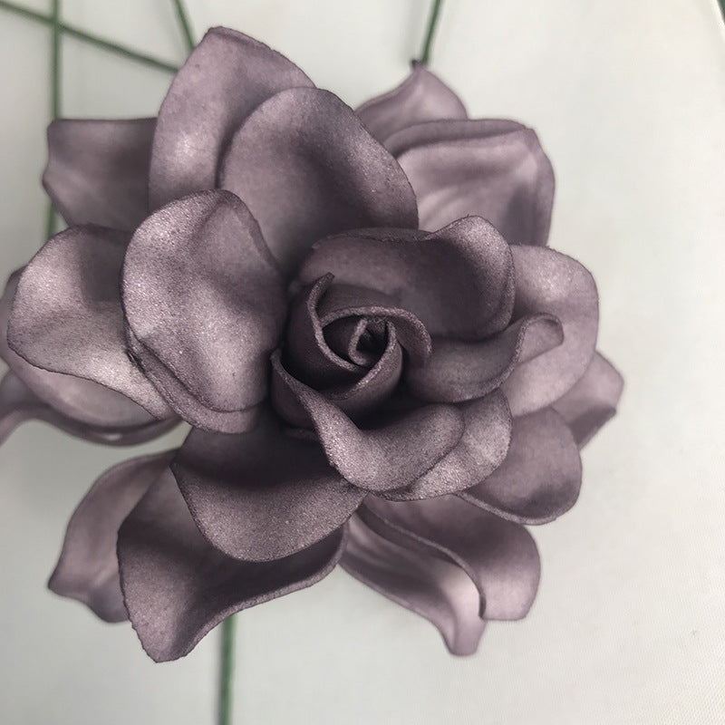 Nude champagne faux silk gardenia head