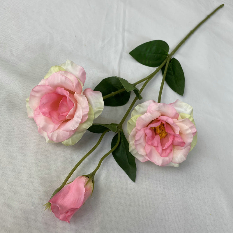 Faux Lisianthus Flower Vase Arrangement
