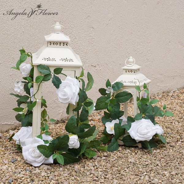 A8624 White Series Green Plants Vine Decor Light Stand