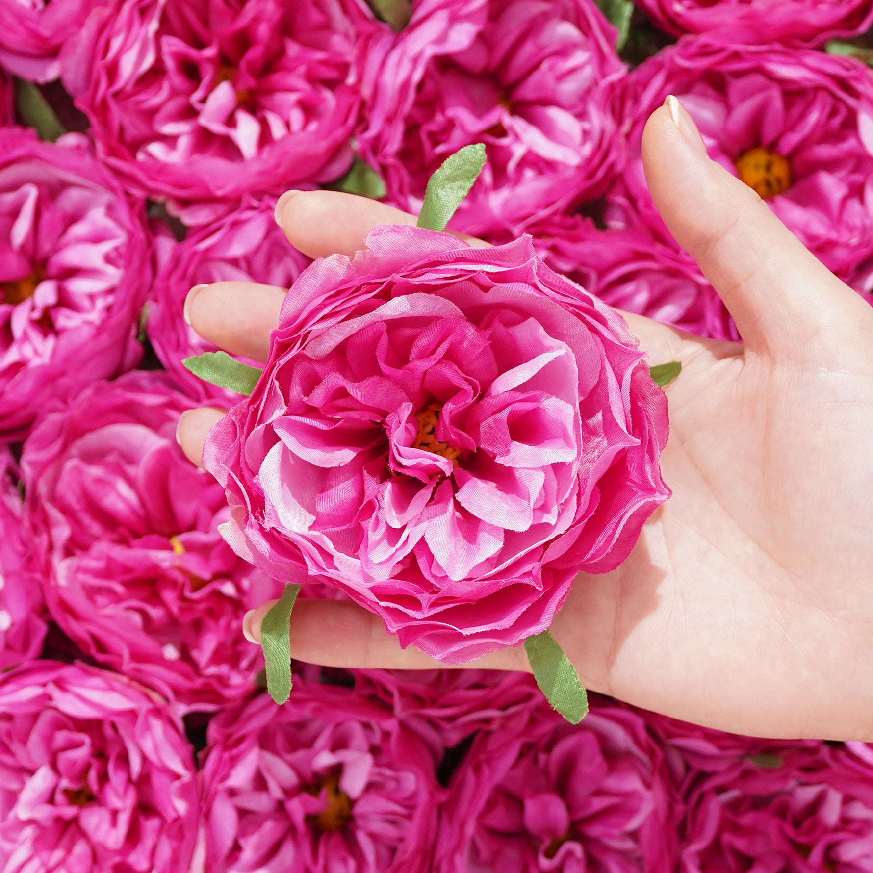 Large Silk Peony Flower Head