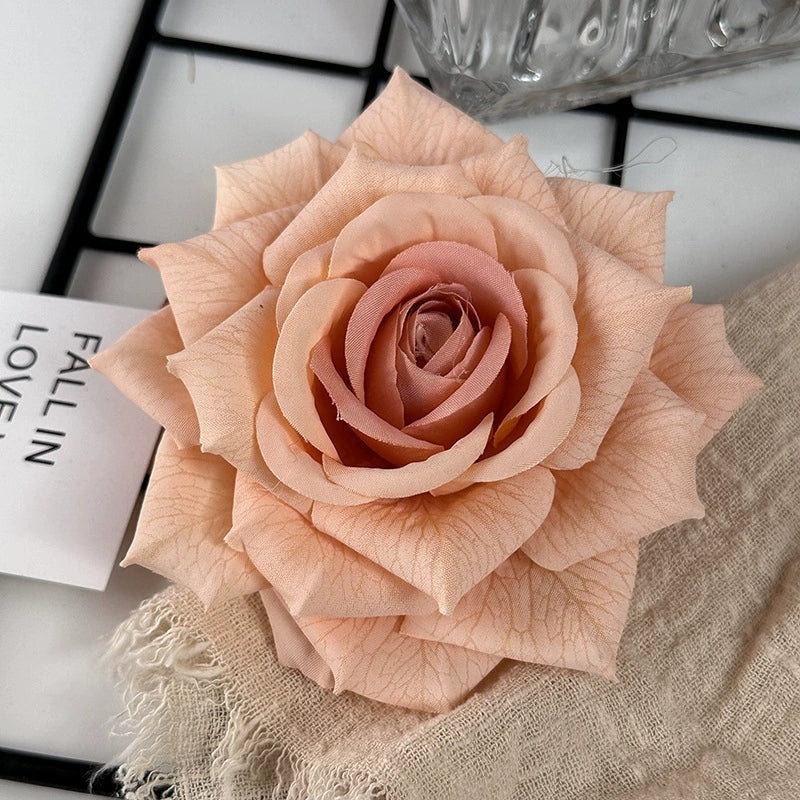 Silk Rose Heads for Craft Projects