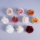 Dusty pink artificial rose head wedding bouquet filler
