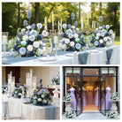 Two Piece Boho Blue Artificial Floral Table Arrangement for Wedding Reception
