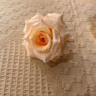 Dusty orange artificial rose head wedding backdrop