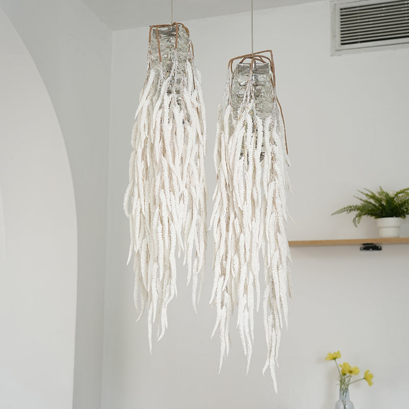 Ivory White Fake Amaranthus Spray