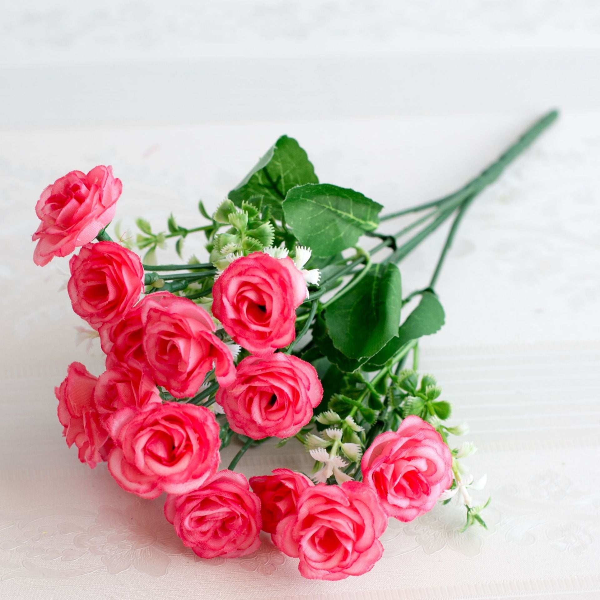 Romantic Faux Small Rose Bouquet Event Decor