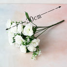 Peach Fake Rose Stem Bunch Home Decor