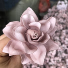 Dusty orange faux silk gardenia
