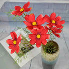 Artificial cosmos stem rustic bridal flower design
