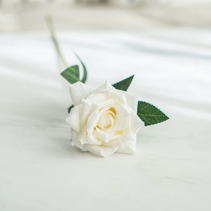 Golden Yellow Artificial Rose Stem